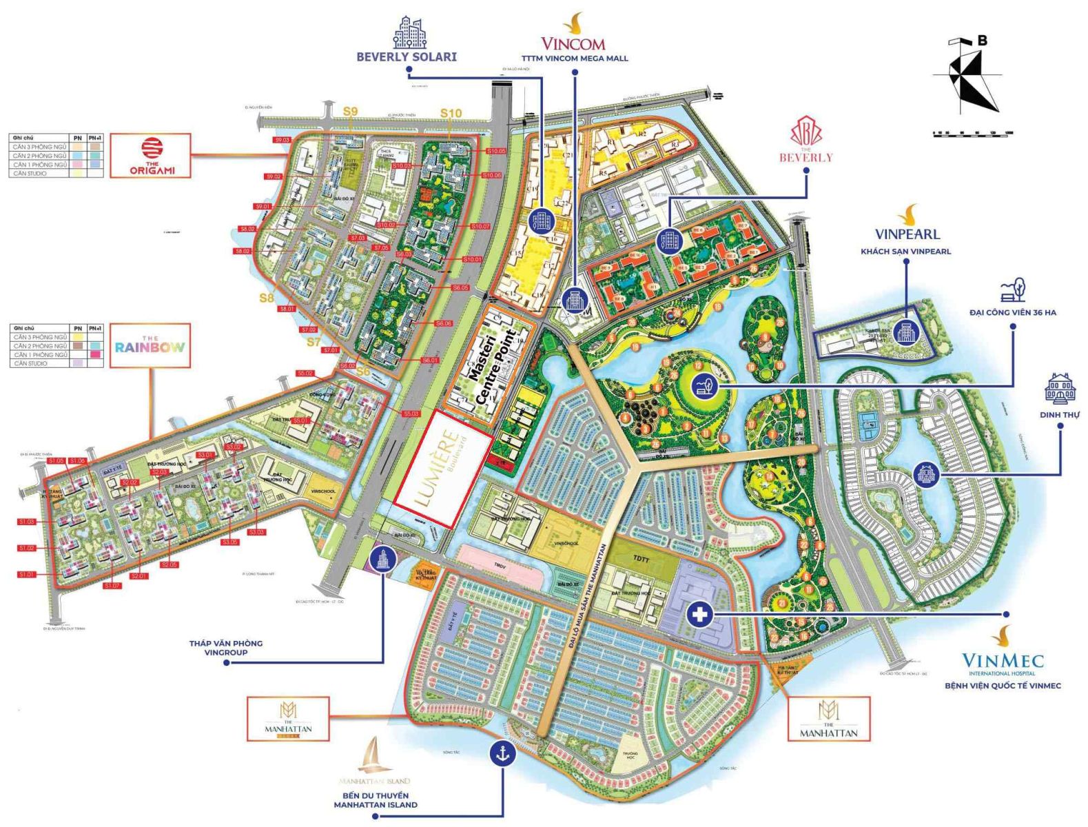 Bản đồ Vinhomes Grand Park