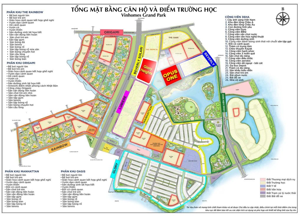 Vị trí phân khu The Opus One