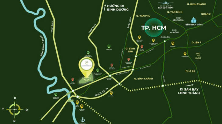 Vị Trí Dự Án Eco Retreat Bến Lức