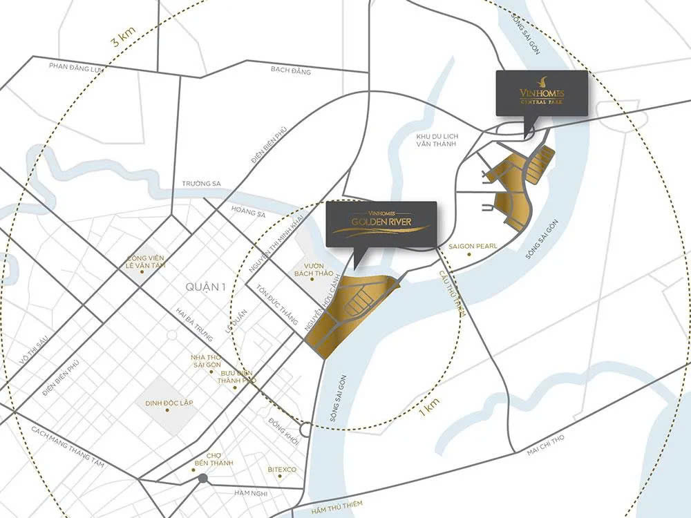 Vị Trí Biệt Thự Vinhomes Golden River